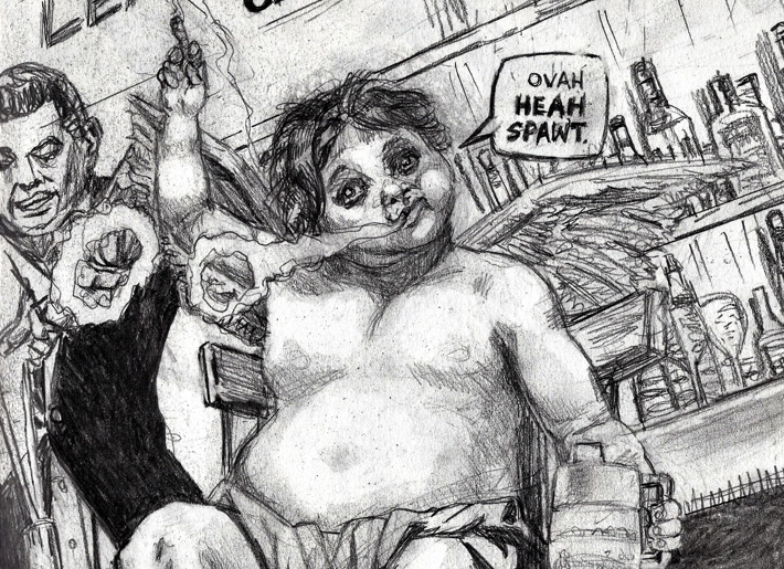 Lenny the Cherub in the Pit of Despair